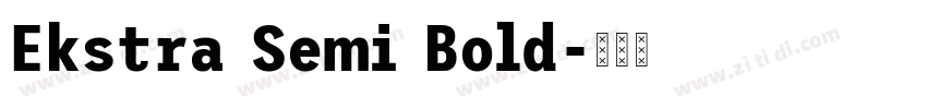 Ekstra Semi Bold字体转换